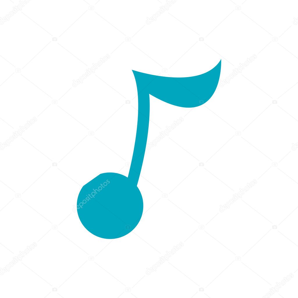 colorful music note sign to sound rhythm