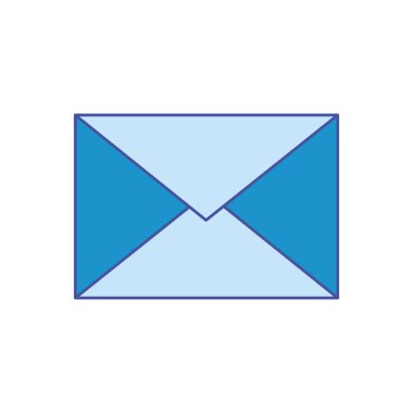 E-posta mektup ve mesaj Tema izole tasarım vektör çizim zarf