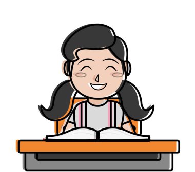 Kız ve kitap tasarımı