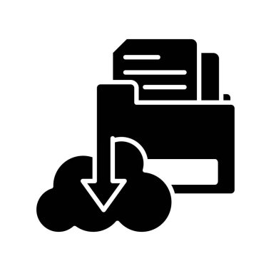 siluet belgeleri dosya klasörü ve indirme bulut içinde