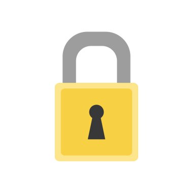 Asma kilit güvenlik sistemi ve uyarı Tema izole tasarım vektör çizim