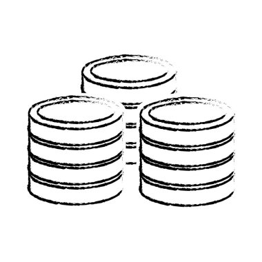 Veri Merkezi barındırma web ve Tema izole tasarım vektör çizim temel