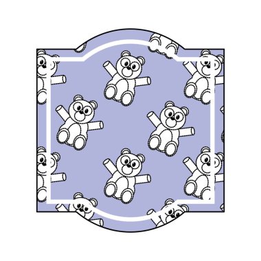 Ayılı çizgi film çerçevesi