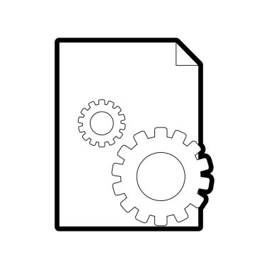 Vektör çizim tasarım site ve web yanıt veren Web sitesi ve teknoloji Tema Isolated dişli