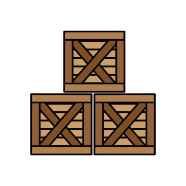 Teslimat nakliye ve lojistik Tema izole tasarım vektör çizim kutusu