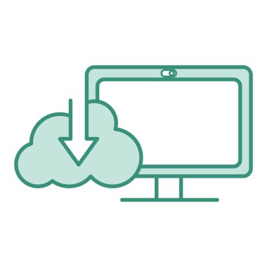 duo renk bilgisayar teknolojisi bulut veri indirme ile