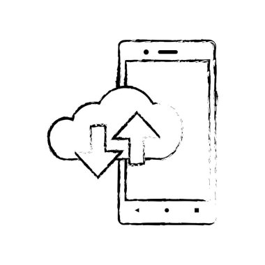 Smartphone aygıt becerikli alet ve teknoloji Tema izole tasarım vektör çizim