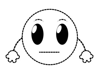 noktalı şekil Emoji yüz ifadesi silah ile bilmeden