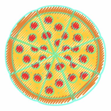 İzole pizza tasarım