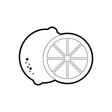 Limon meyve sağlıklı ve organik gıda Tema izole tasarım vektör çizim