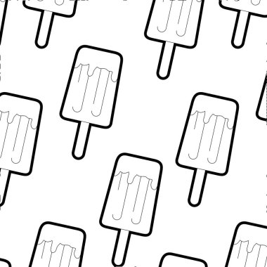 Buzlu şeker arka plan yaz tatlı ve tatlı gıda Tema izole tasarım vektör çizim