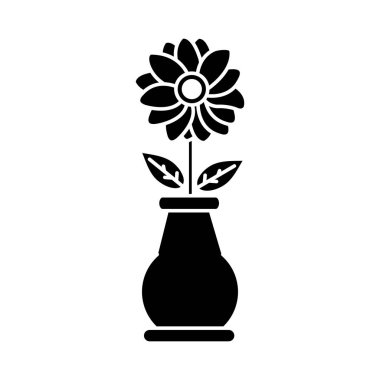 siluet çiçek yaprakları yaprakları kristal kavanoz içinde ile