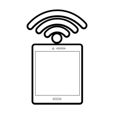 Tablet cihaz becerikli alet ve teknoloji Tema izole tasarım vektör çizim