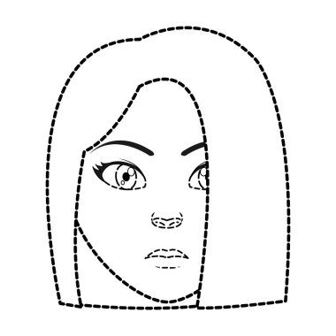 noktalı şekli kadın baş kullanıcı ile saç tasarım