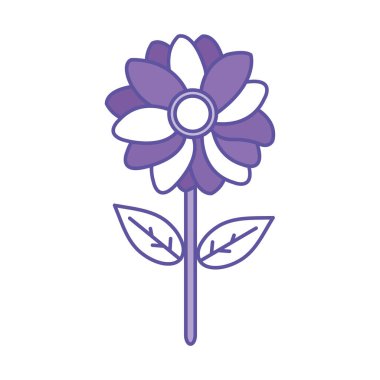 Duo renk güzel çiçek yaprakları ve doğa yaprakları ile