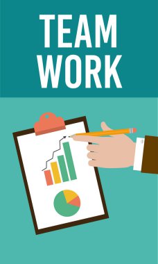 El Pano çalışması çizgi film vektör çizim grafik tasarım istatistikleri ile