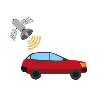 renk gölge araba tranport uydu Wi-Fi bağlantısı ile