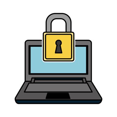 Laptop-in aygıt becerikli alet ve teknoloji Tema izole tasarım vektör çizim