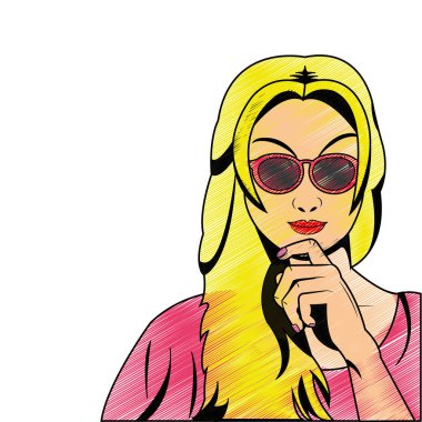 Retro kadın tasarım