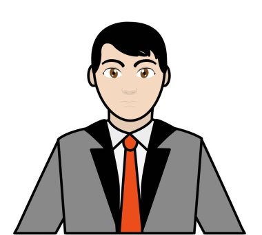 çizgi renk avatar şık erkek gömlek ve saç modeli ile