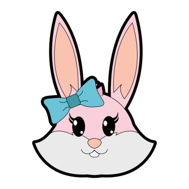 tam renkli kadın tavşan baş sevimli hayvan