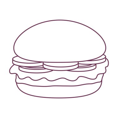 İzole hamburger tasarım