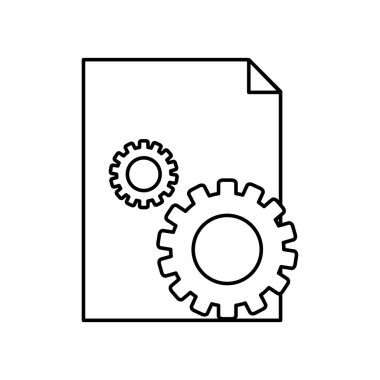 Vektör çizim tasarım site ve web yanıt veren Web sitesi ve teknoloji Tema Isolated dişli