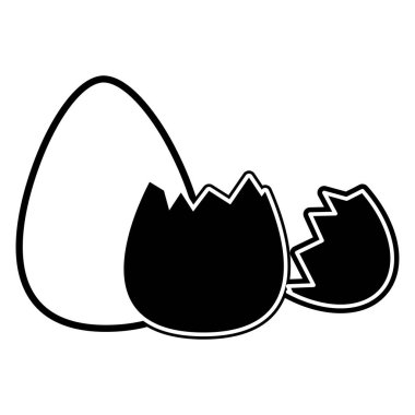 siluet çiftlik doğal yumurta ürün kırık