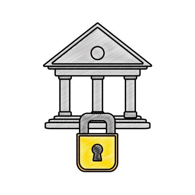 rendelenmiş Finans banka ekonomi ile asma kilit güvenlik