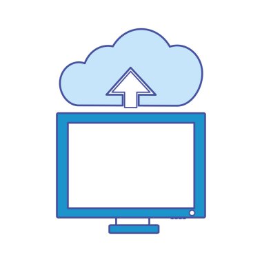 Bilgisayar aygıtı becerikli alet ve teknoloji Tema izole tasarım vektör çizim