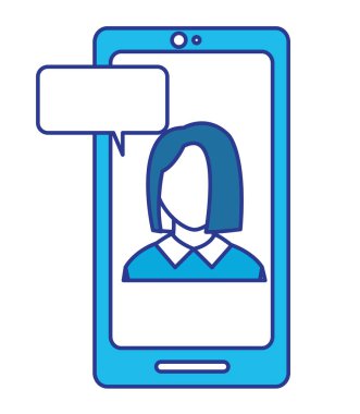 renk kullanıcı zarif kadın meçhul insede smartphone ile sohbet kabarcık