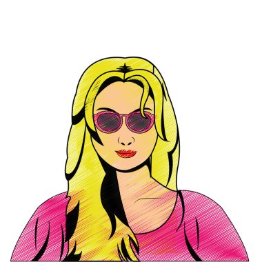 Retro kadın tasarım