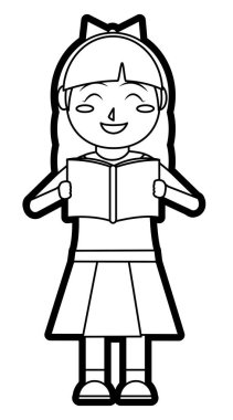 Kız ve kitap tasarımı