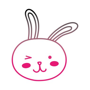 renkli komik tavşan baş hayvan çizgi film