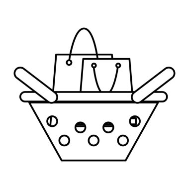 çizgi alışveriş çantası içinde commer sepeti Dükkanı