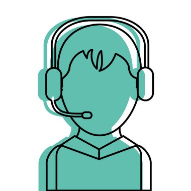 Çağrı Merkezi ve teknik servis Tema izole tasarım vektör çizim