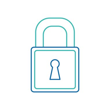 Asma kilit güvenlik sistemi ve uyarı Tema izole tasarım vektör çizim