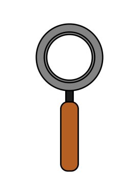 Lupe araç arama ve Büyüteç camı Tema izole tasarım vektör çizim