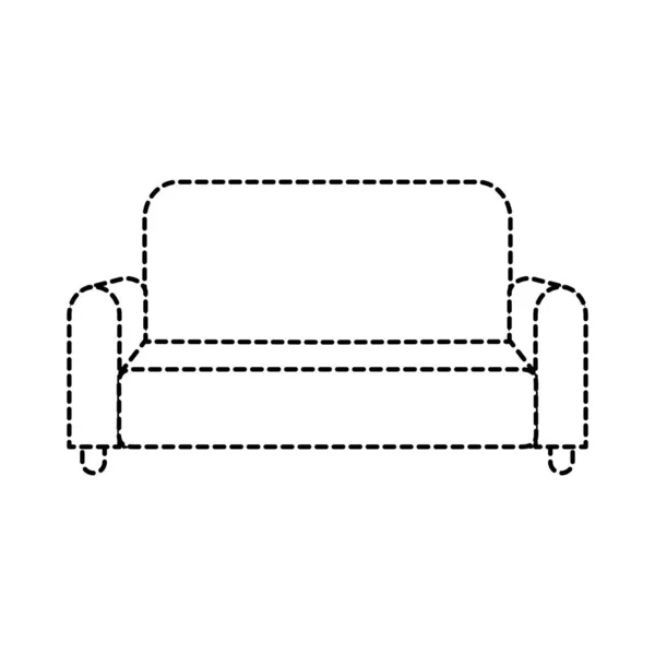 Izolované gauč design — Stockový vektor