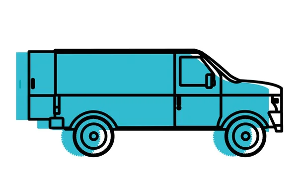 トラック輸送車両と旅行テーマ分離デザイン ベクトル イラスト — ストックベクタ