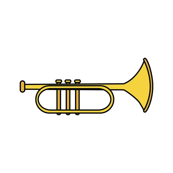 Geïsoleerde trompet ontwerp — Stockvector