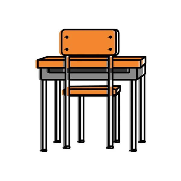 学校の椅子とテーブルの設計 — ストックベクタ