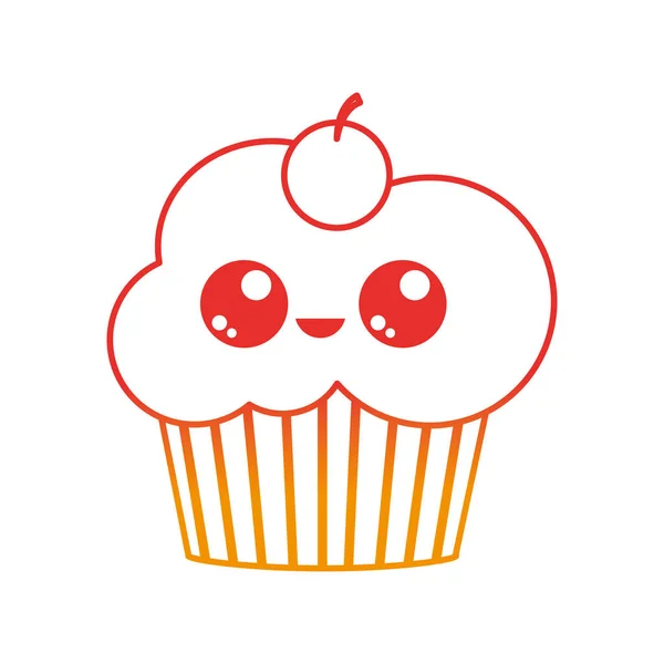 Cupcake Επιδόρπιο Γλυκό Και Αρτοποιείο Θέμα Απομονωμένες Σχεδιασμό Εικονογράφηση Διάνυσμα — Διανυσματικό Αρχείο