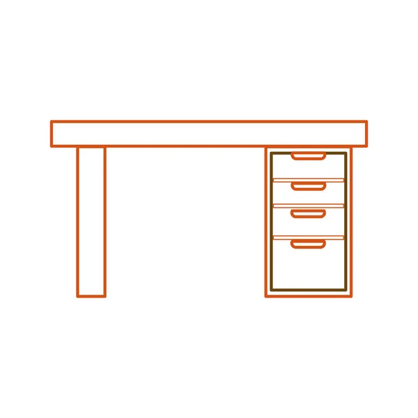 Izolované stůl design — Stockový vektor