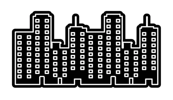Conception de ville isolée — Image vectorielle