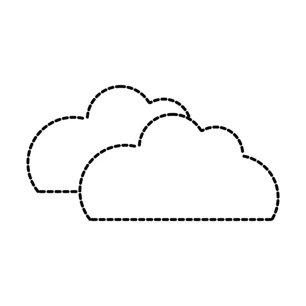 Kropkowane kształt natura chmury Pogoda w ikonę niebo — Wektor stockowy