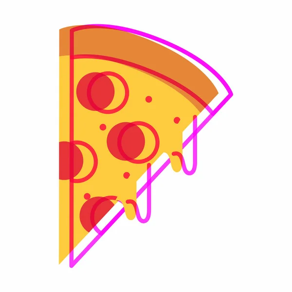 Diseño de pizza aislada — Vector de stock