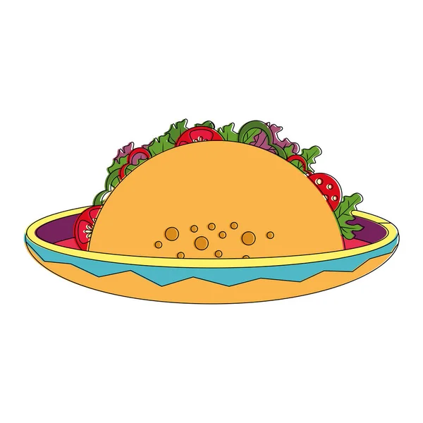 Isoliertes Taco-Design — Stockvektor