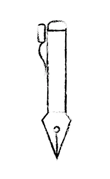 Grunge plume stylo outil d'affaires pour écrire — Image vectorielle