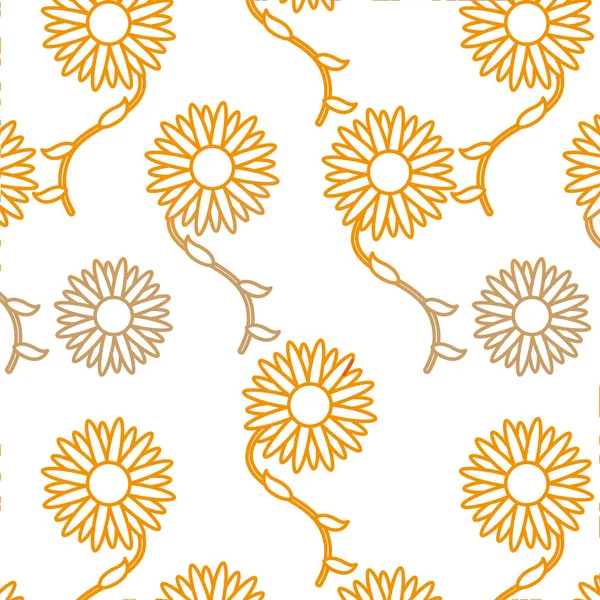 İzole ayçiçeği tasarım